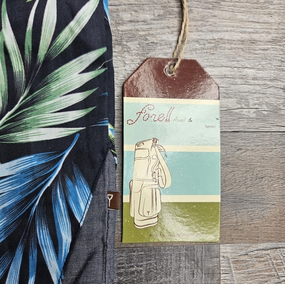 Fore! Axel & Hudson NEW Tropical Button Down Shirt Size 4T Hawaiian Leaves - Picture 2 of 4